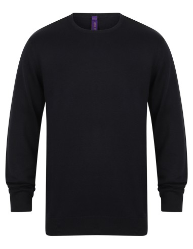 HEN-H725-Mens Lightweight Crew Neck Jumper